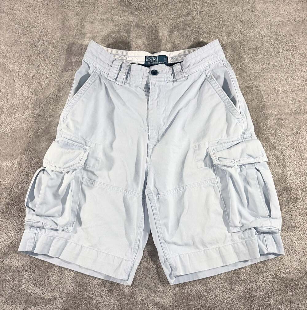 Polo Ralph Lauren Classic Polo Chino Cargo Shorts Light Blue Size 30
